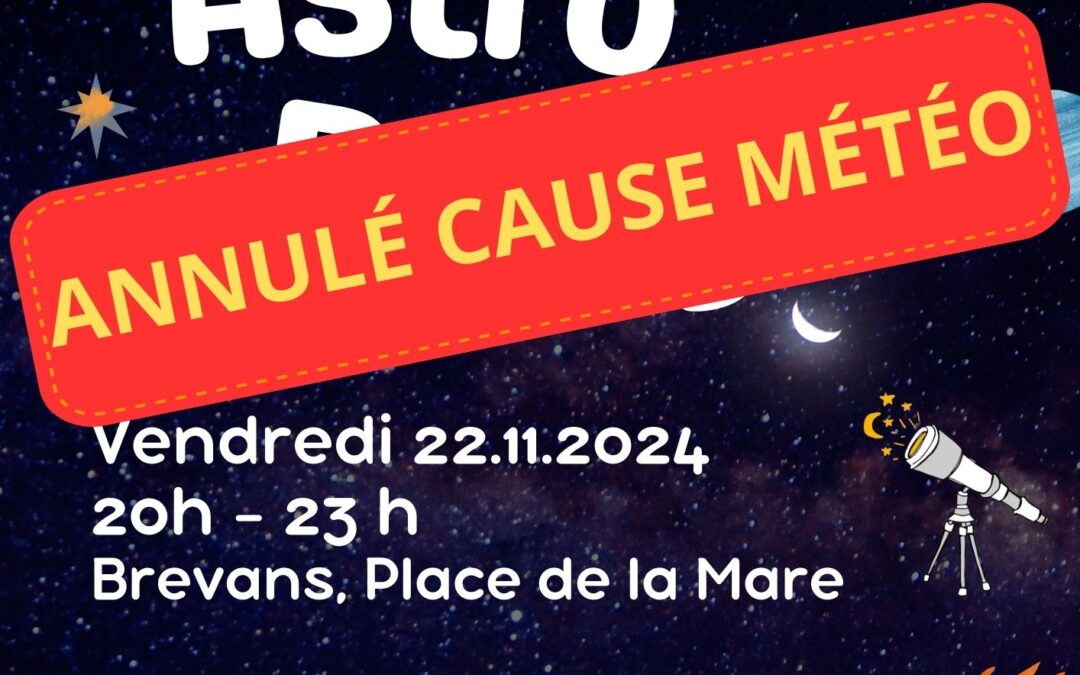 ANNULATION: Star Party à Brevans !