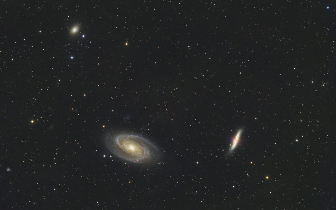 Galaxies de Bode et du Cigare (M 81 et M 82) – LRGB