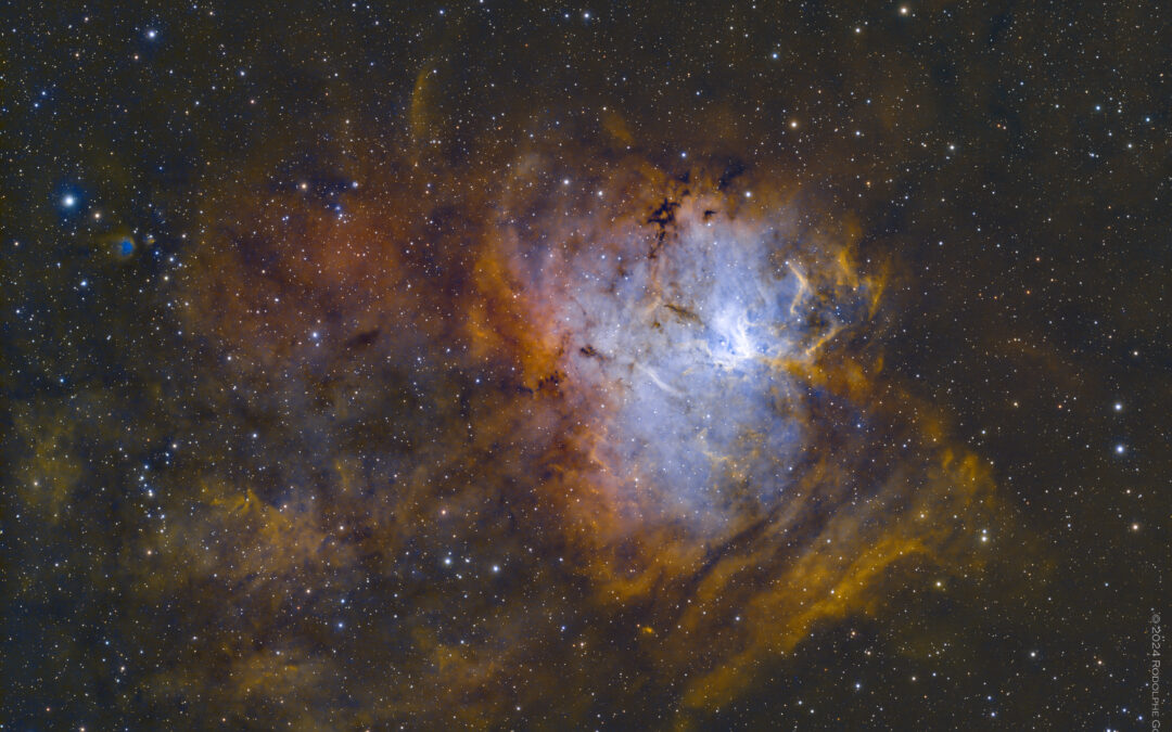 Sh 2-206 (Fossil Footprint, NGC 1491) en HOO