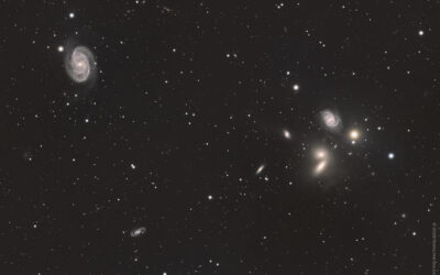 Ballet de galaxies dans les Chiens de Chasse